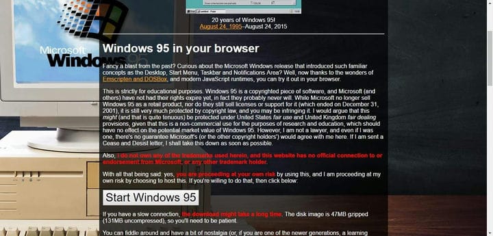 Kolla in dessa Windows 95-emulatorer på Windows 10