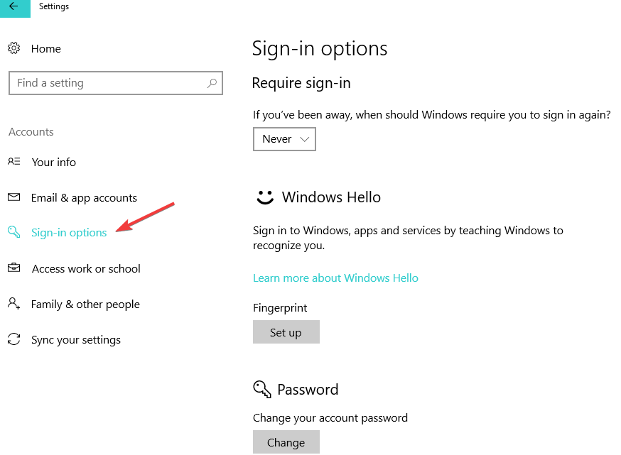 Hvordan endrer jeg påloggingsalternativer på Windows 10?