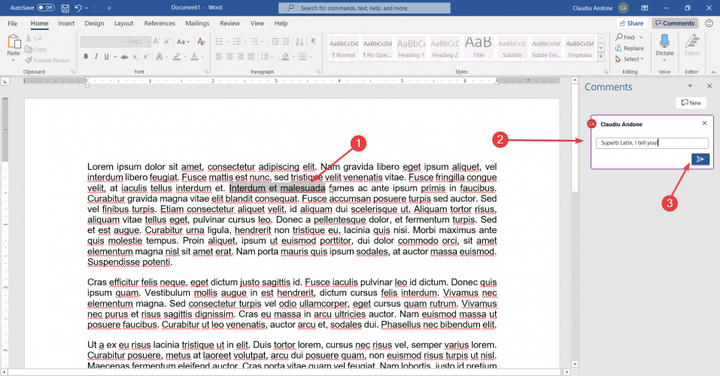 Hvordan bruke den nye kommentarfeltet i Microsoft Word