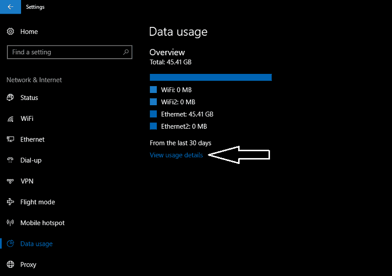 Come visualizzare l'utilizzo dei dati in Windows 10
