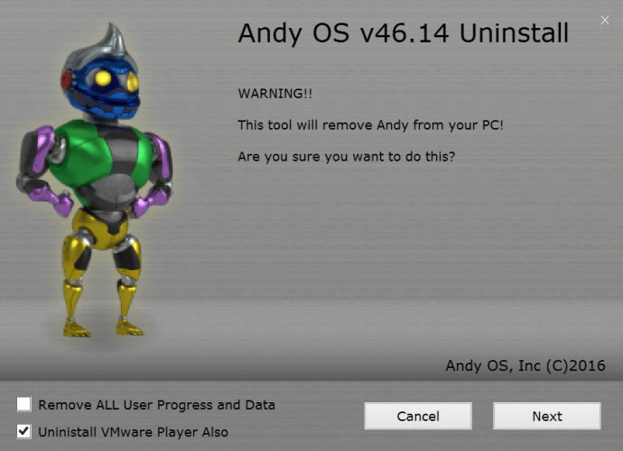 Slik avinstallerer du Andy OS på Windows 10 [FULL FIX]