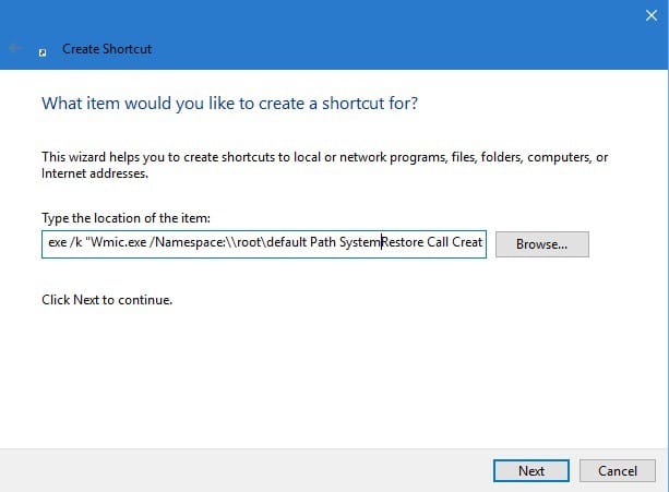 Hvordan lage et gjenopprettingspunkt fra Windows 10 Desktop