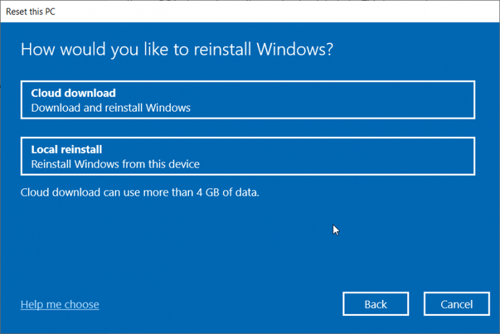 Cómo restablecer su PC usando la nueva descarga en la nube en Windows