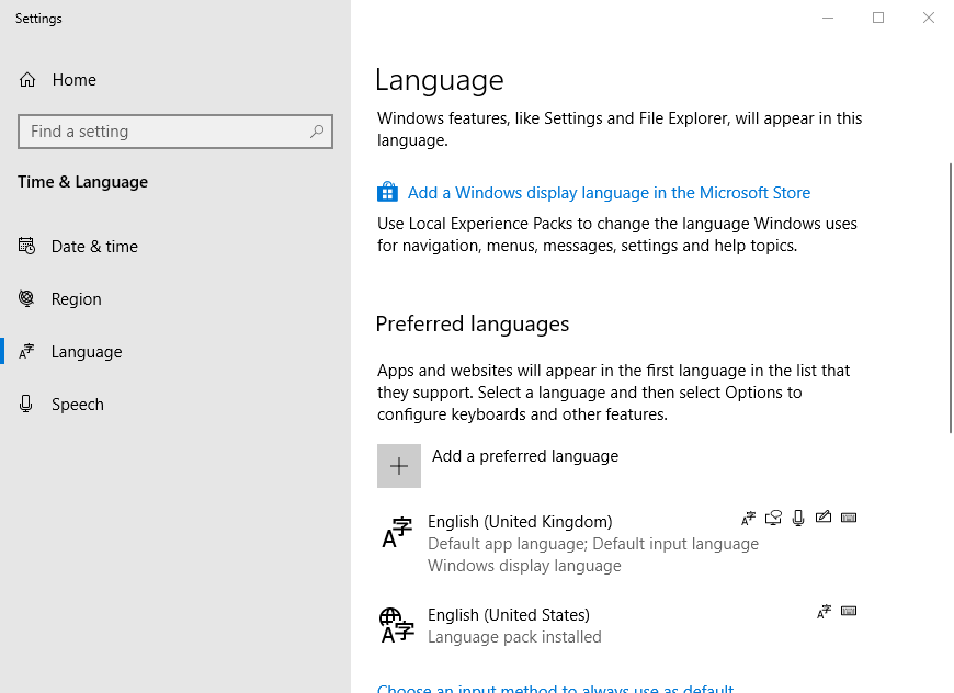 Как добавлять и удалять раскладки клавиатуры в Windows 10