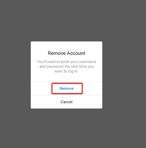 Cómo eliminar una cuenta recordada en Instagram desde el teléfono