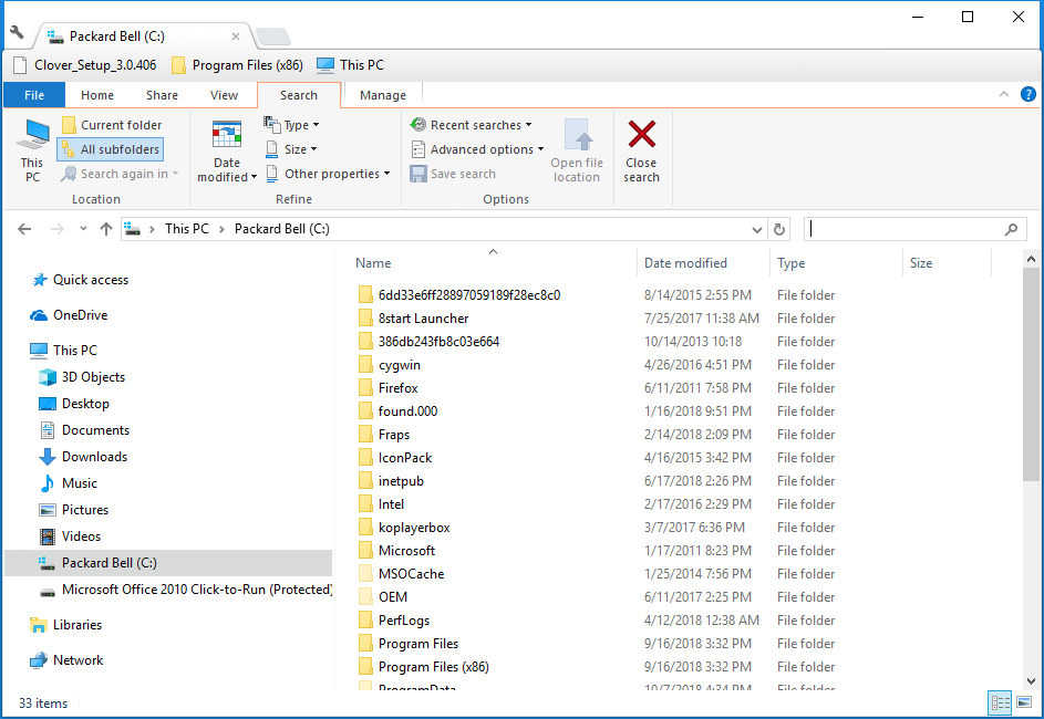 Wie finde ich die größten Dateien auf meinem PC in Windows 10?