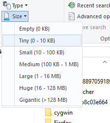 Hur hittar jag de största filerna på min dator i Windows 10?