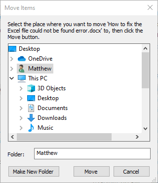 Cómo arreglar el archivo de Excel no se pudo encontrar el error