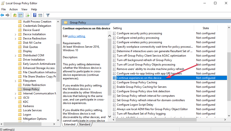 Stäng av Windows 10 Delade upplevelser med dessa steg