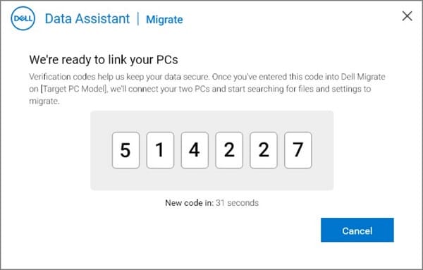 Cómo utilizar Dell Migrate para mover archivos de una PC a otra