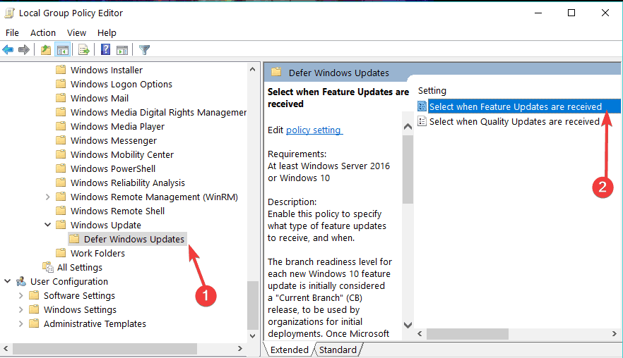 Cómo bloquear la instalación de la actualización de octubre de Windows 10