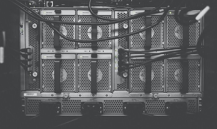 photo of computer cables