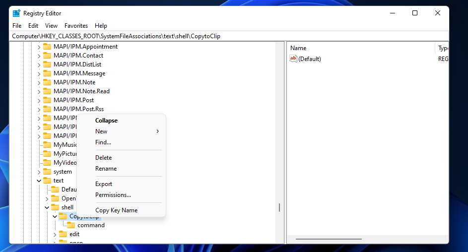 Come aggiungere una copia negli Appunti per i file di testo nel menu contestuale di Windows 11