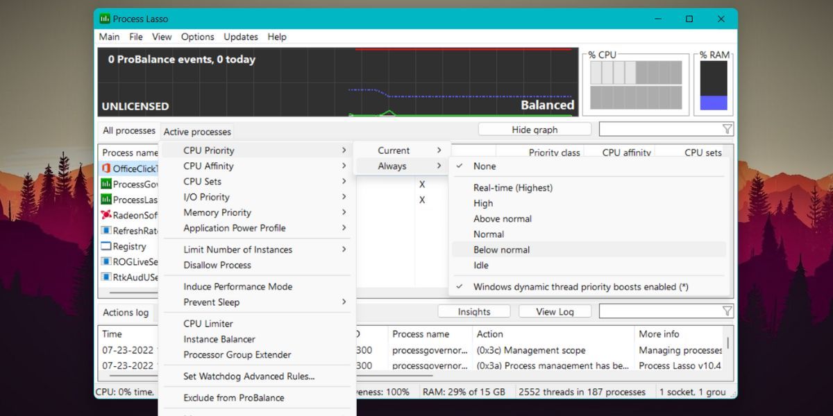 So begrenzen Sie die CPU-Auslastung für ein einzelnes Programm in Windows